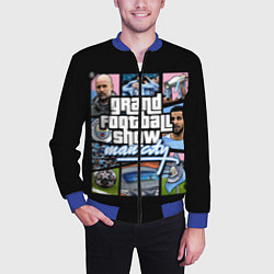 Бомбер мужской Мансити в стиле гта манчестер, цвет: 3D-синий — фото 2