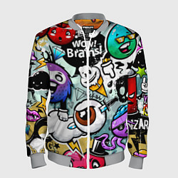 Мужской бомбер Граффити