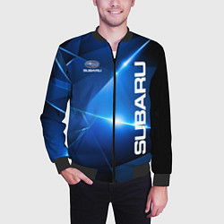Бомбер мужской Subaru, цвет: 3D-черный — фото 2