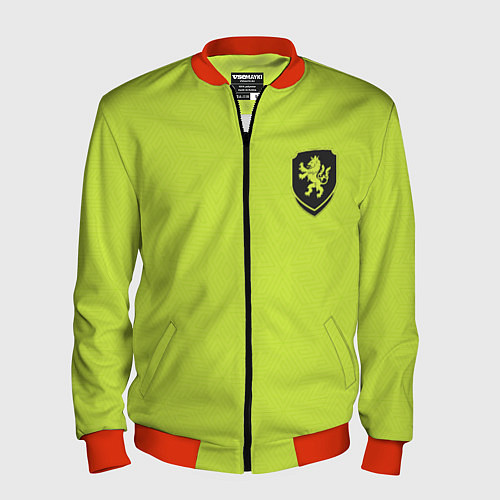 Мужской бомбер Форма Чехия гостевая / 3D-Красный – фото 1