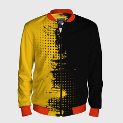 Мужской бомбер ЧЕРНО ЖЕЛТЫЙ ГРАНЖ GRUNGE Z