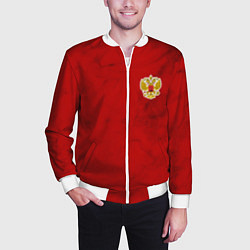 Бомбер мужской СБОРНАЯ РОССИИ 2021 ФОРМА, цвет: 3D-белый — фото 2