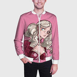Бомбер мужской Милая Такамаки, цвет: 3D-белый — фото 2