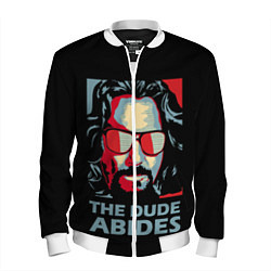 Бомбер мужской The Dude Abides Лебовски, цвет: 3D-белый