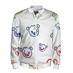 Мужской бомбер White Colorful Bear