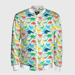 Бомбер мужской DINOSAUR, цвет: 3D-белый