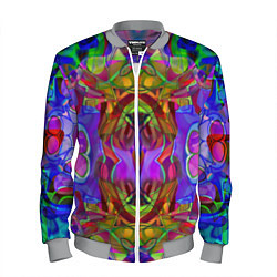 Бомбер мужской Психоделика Абстракция, цвет: 3D-меланж