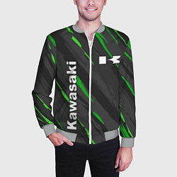 Бомбер мужской KAWASAKI КАВАСАКИ SPORT, цвет: 3D-меланж — фото 2