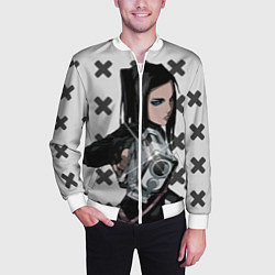 Бомбер мужской Риэл Мэйер из Эрго Прокси, цвет: 3D-белый — фото 2