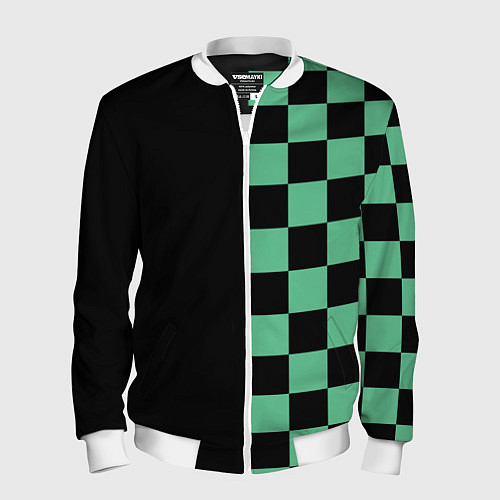 Мужской бомбер КОСТЮМ TANJIRO KAMADO ТАНДЖИРО / 3D-Белый – фото 1