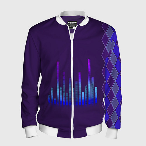 Мужской бомбер Эквалайзер / 3D-Белый – фото 1