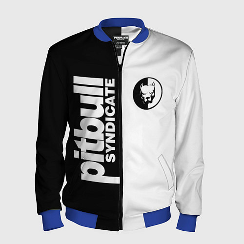 Мужской бомбер PITBULL SYNDICATE ПИТБУЛЬ / 3D-Синий – фото 1