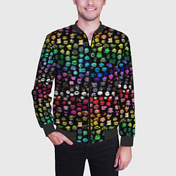 Бомбер мужской ПЕРСОНАЖИ ИГРЫ FNF, цвет: 3D-черный — фото 2