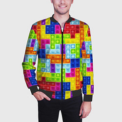 Бомбер мужской POP IT ПОП ИТ ПАЗЛ, цвет: 3D-черный — фото 2