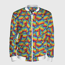 Бомбер мужской POP IT МИКС ПОП ИТ, цвет: 3D-белый