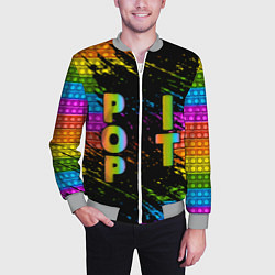 Бомбер мужской ПОП ИТ POP IT АНТИСТРЕСС, цвет: 3D-меланж — фото 2
