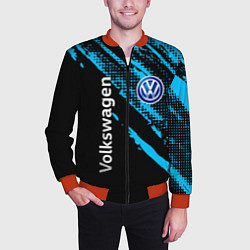 Бомбер мужской Volkswagen Фольксваген, цвет: 3D-красный — фото 2