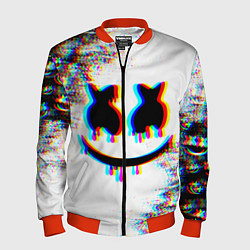 Бомбер мужской MARSHMELLOW GLITCH, цвет: 3D-красный