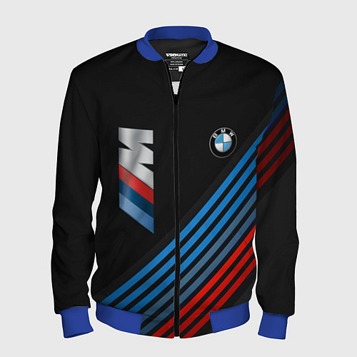 Мужской бомбер BMW STRIPE / 3D-Синий – фото 1