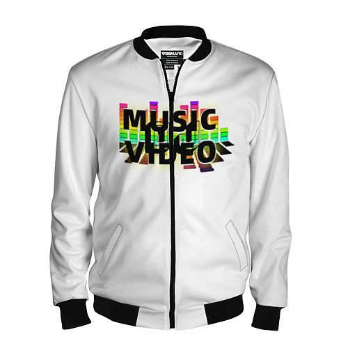 Мужской бомбер Merch - DJ MUSICVIDEO / 3D-Черный – фото 1