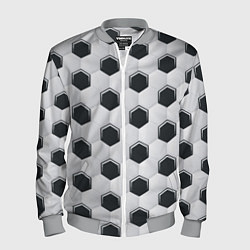 Бомбер мужской Текстура футбольного мяча, цвет: 3D-меланж