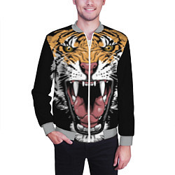 Бомбер мужской Оскал амурского тигра, цвет: 3D-меланж — фото 2