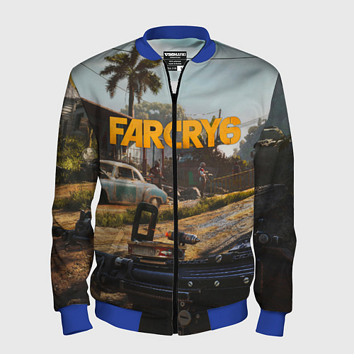 Мужской бомбер Far Cry 6 game art / 3D-Синий – фото 1