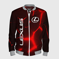 Бомбер мужской ЛЕКСУС КРАСНЫЕ 3Д ПЛИТЫ, цвет: 3D-меланж