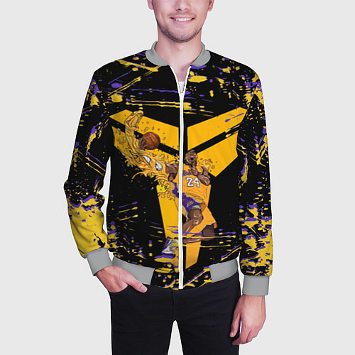 Мужской бомбер Los angeles lakers NBA / 3D-Меланж – фото 3