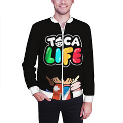 Бомбер мужской Toca Life: Friends, цвет: 3D-белый — фото 2