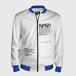 Мужской бомбер NASA БЕЛАЯ ФОРМА