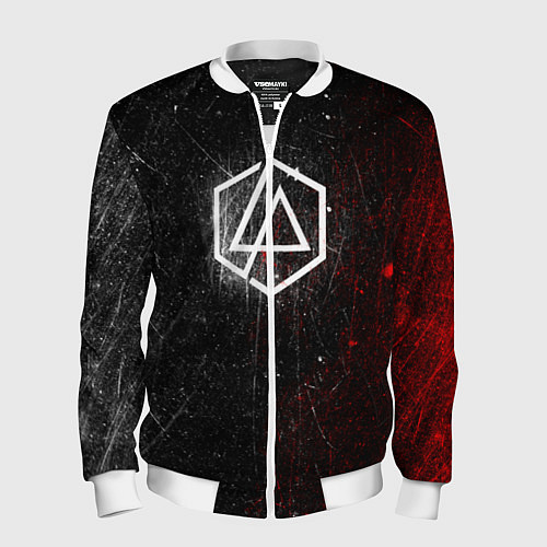 Мужской бомбер Linkin Park Logo Линкин Парк / 3D-Белый – фото 1