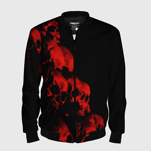 Мужской бомбер Черепа свалка / 3D-Черный – фото 1