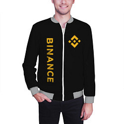 Бомбер мужской БИНАНС ЛОГО КАРБОН BINANCE LOGO, цвет: 3D-меланж — фото 2