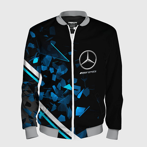 Мужской бомбер Mercedes AMG Осколки стекла / 3D-Меланж – фото 1