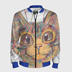 Мужской бомбер A 018 Цветной кот