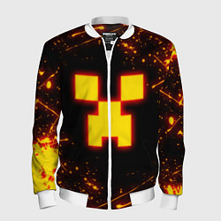 Мужской бомбер ОГНЕННЫЙ КРИПЕР, МАЙНКРАФТ