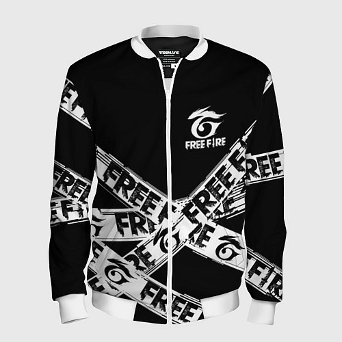 Мужской бомбер GARENA FREE FIRE OFF CYBER LINE STYLE / 3D-Белый – фото 1