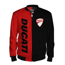 Мужской бомбер DUCATI BLACK RED BACKGROUND