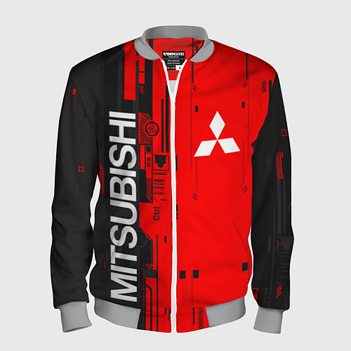 Мужской бомбер MITSUBISHI МИЦУБИСИ МИТСУБИСИ МИЦУБИШИ CYBER / 3D-Меланж – фото 1