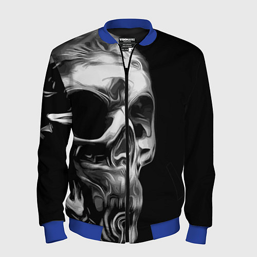 Мужской бомбер Vanguard skull 2022 / 3D-Синий – фото 1