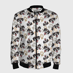 Бомбер мужской Далматинец Dalmatian, цвет: 3D-черный