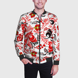 Бомбер мужской Русская национальная роспись, цвет: 3D-черный — фото 2