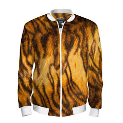 Бомбер мужской Шкура тигра 2022, цвет: 3D-белый