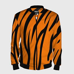 Бомбер мужской Текстура тиграtiger, цвет: 3D-черный