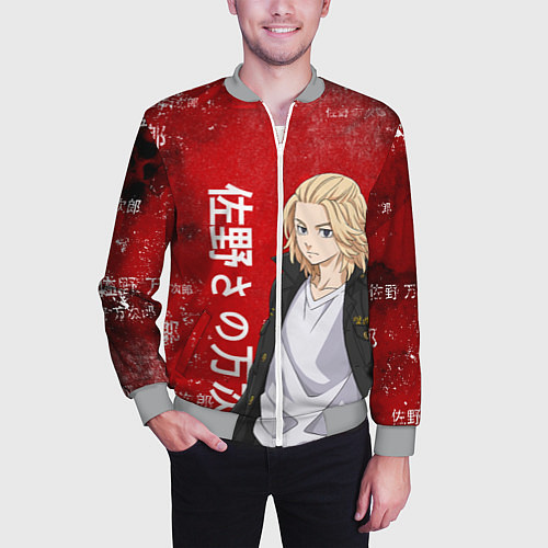 Мужской бомбер МАЙКИ МАНДЗИРО ТОСВА RED / 3D-Меланж – фото 3