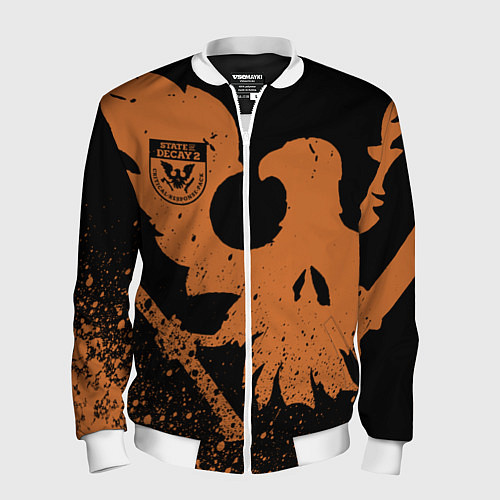 Мужской бомбер State of Decay Жетон / 3D-Белый – фото 1