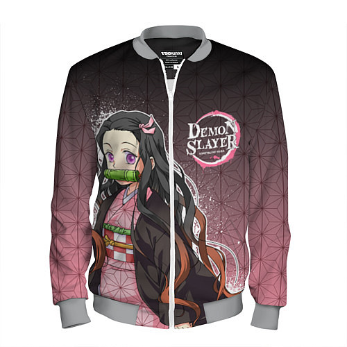 Мужской бомбер НЕЗУКО NEZUKO SLAYER / 3D-Меланж – фото 1