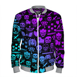 Мужской бомбер UNDERTALE NEON PATTERN УЗОР