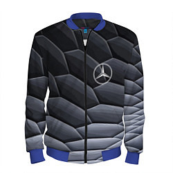 Бомбер мужской Mercedes Benz pattern, цвет: 3D-синий